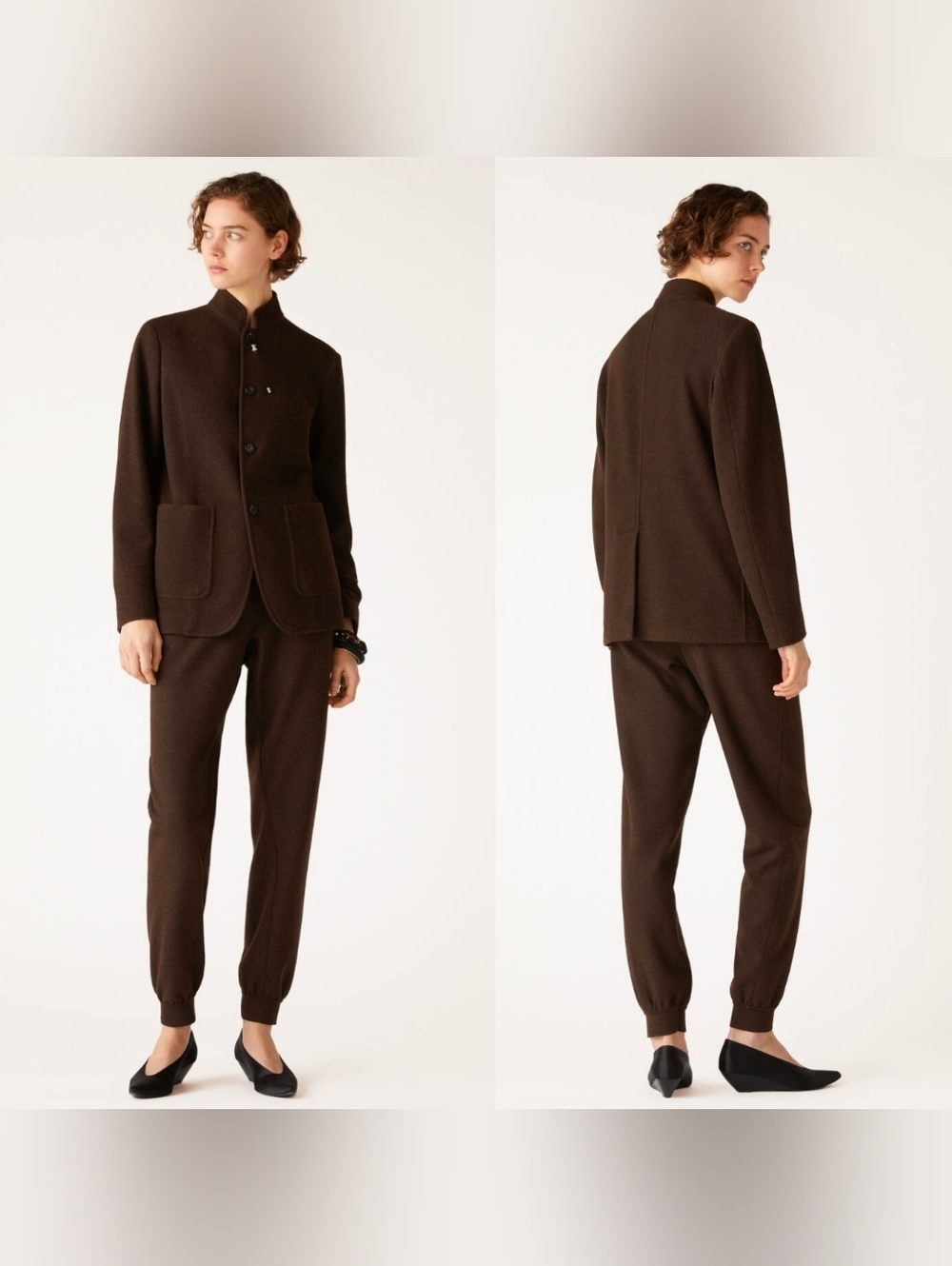 Loro Piana Rassa Pants Virgin Wool Jogger Pecora Nera Fleece MEDIUM Brown